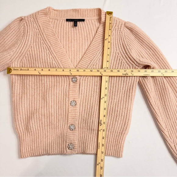White House Black Market Light Pink Knit Cardigan - Picture 4 of 7
